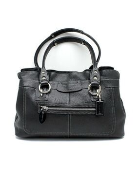 COACH Penelope black pebbled leather handbag